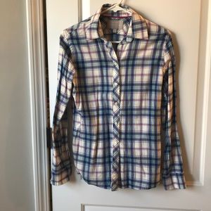 Banana Republic Cotton Plaid Button up